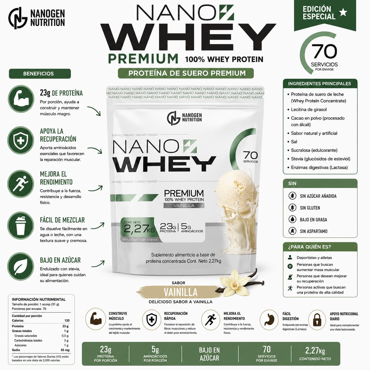 NANOGEN Nutrition, Nano Whey Premium 100% Whey Protein_1