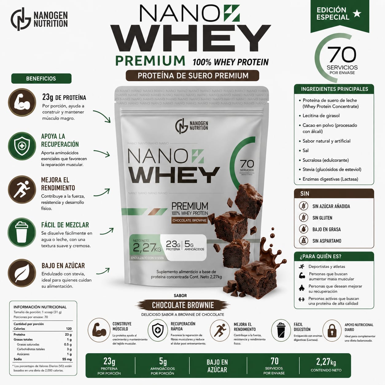 NANOGEN Nutrition, Nano Whey Premium 100% Whey Protein_2