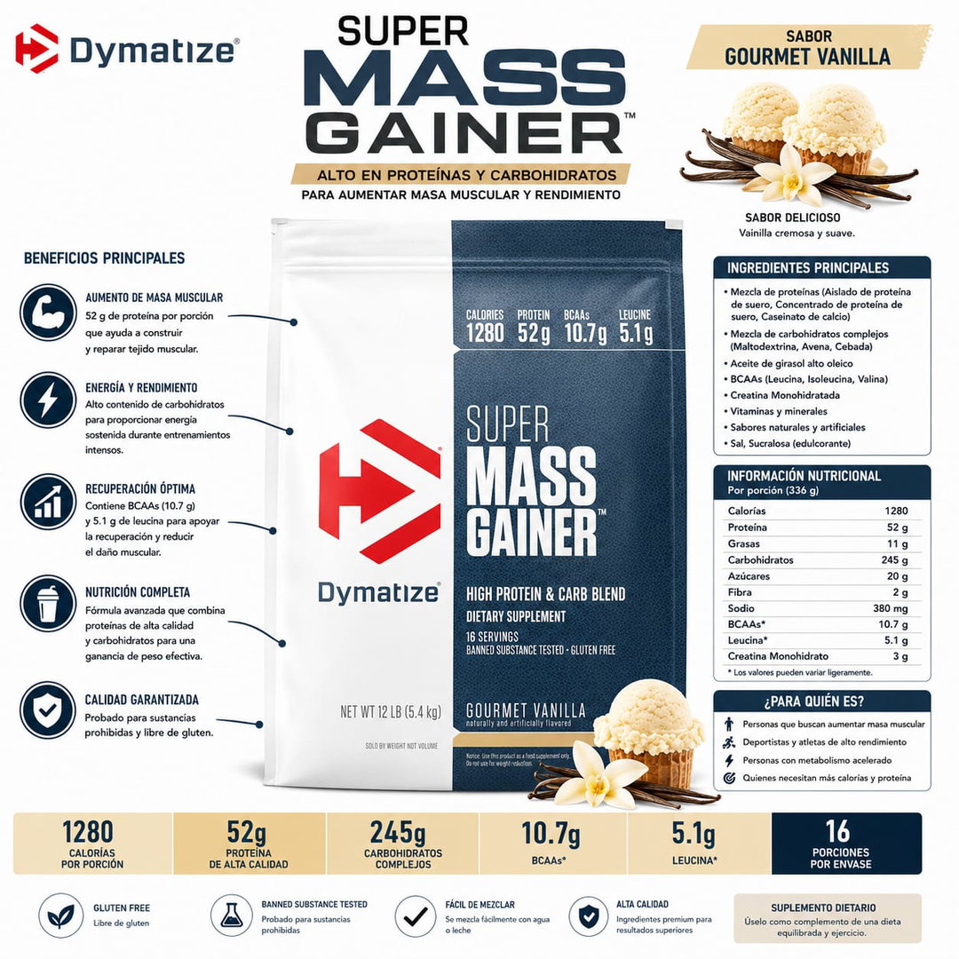 DYMATIZE Super Mass Gainer 16 porciones