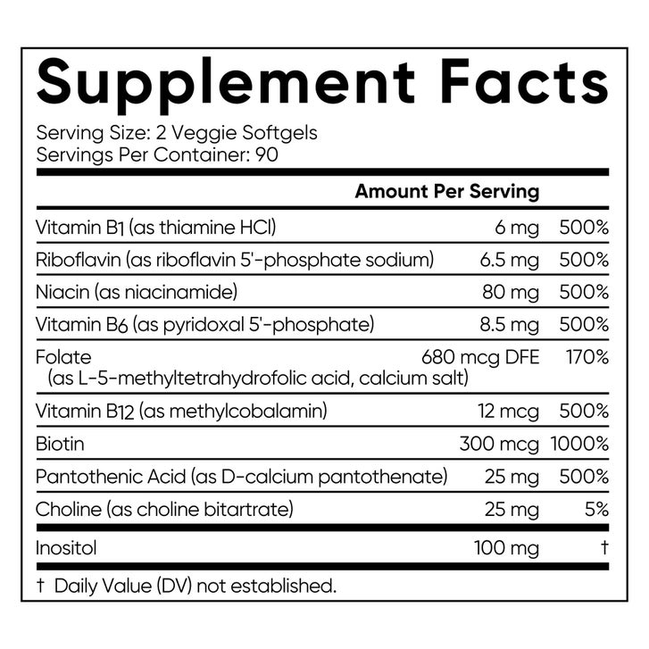 Sports Research Vitamin B Complex, 180 Veggie Soft Gels(Exp:11/2028)_3