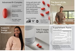 Sports Research Vitamin B Complex, 180 Veggie Soft Gels(Exp:11/2028)
