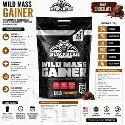 Black Bear Wild Mass Gainer 28 servicios