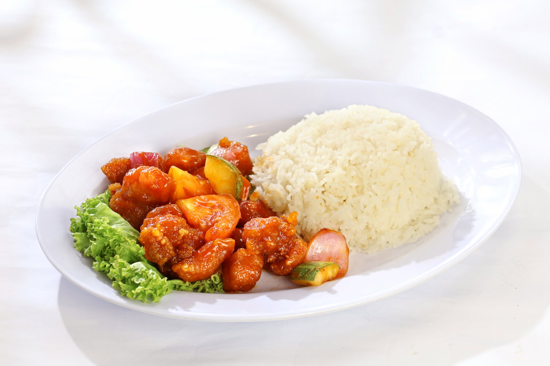 Sweet & Sour Pork with Rice 咕噜肉饭