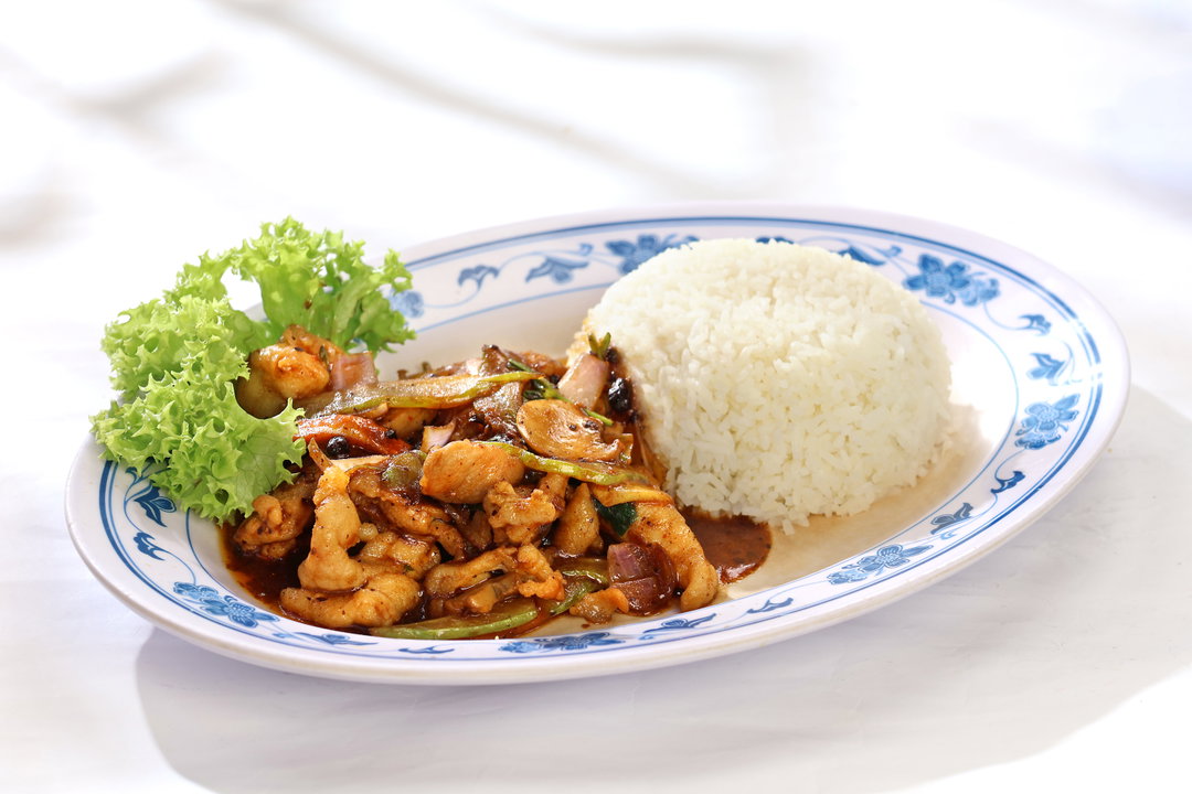 Black Bean Bitter Gourd Pork with Rice 豉汁苦瓜猪肉饭