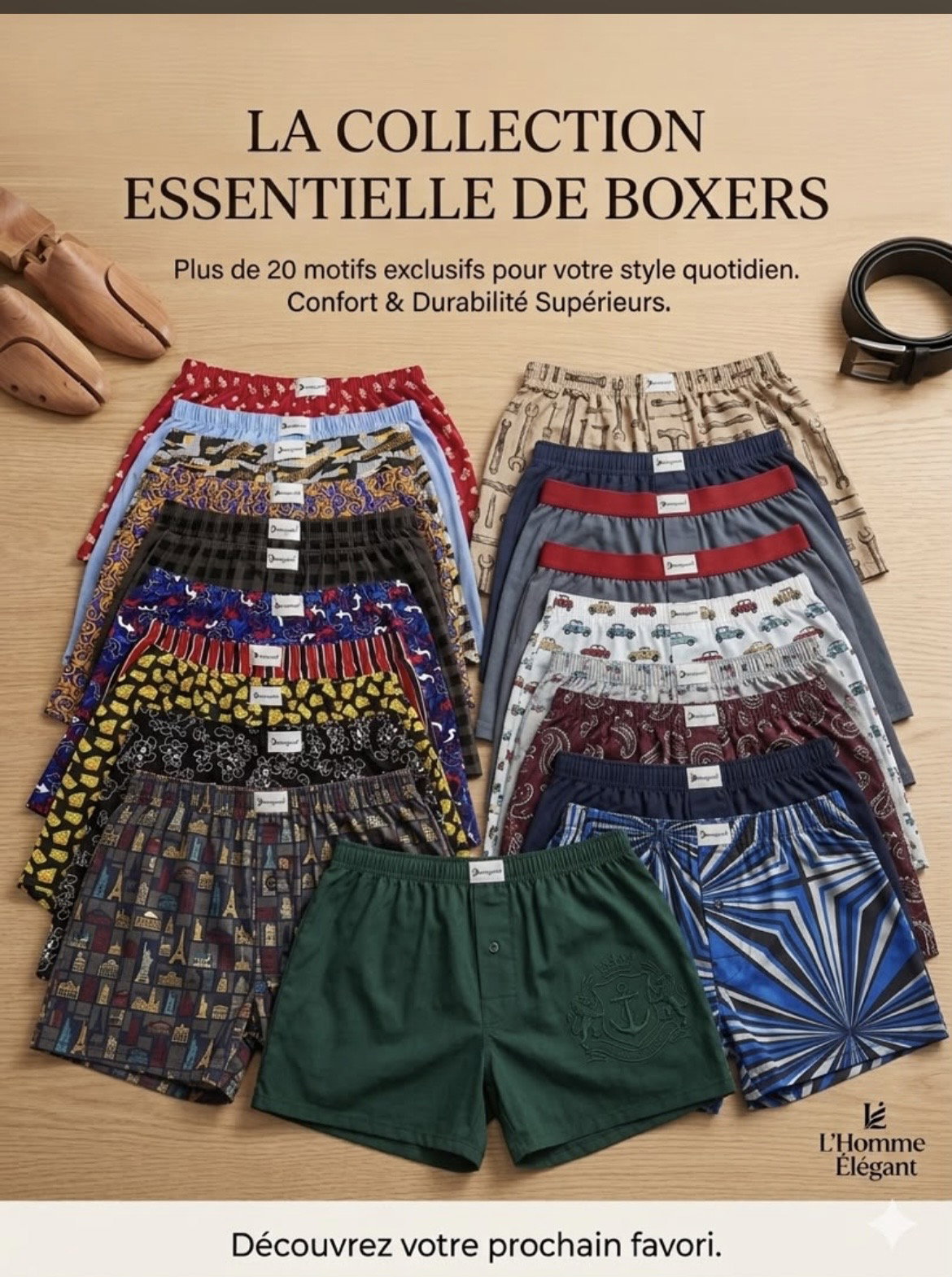 Lot de Caleçons Homme en Coton 100% Naturel _4