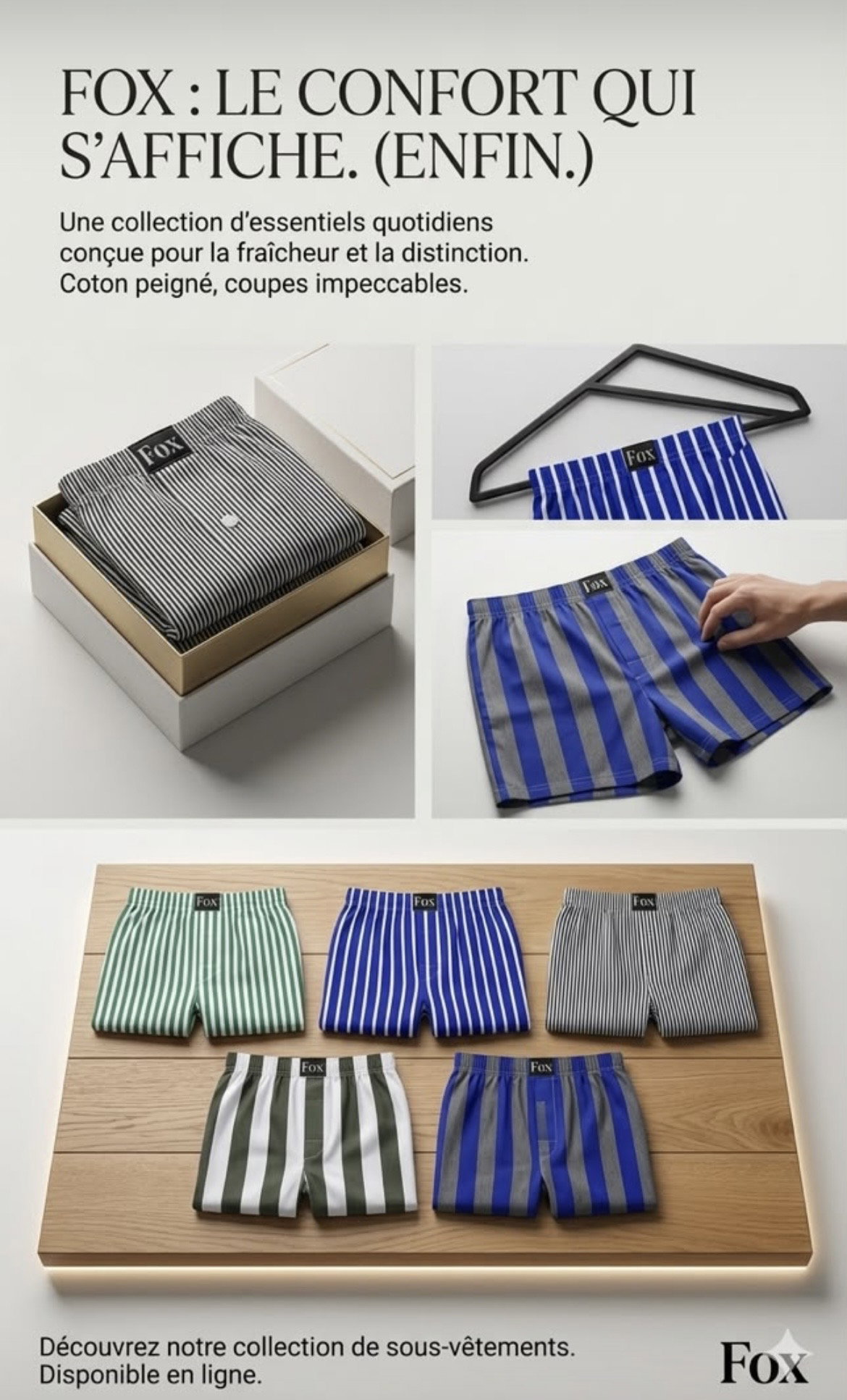 Lot de Caleçons Homme en Coton 100% Naturel _1