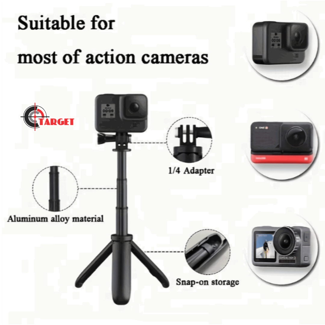 Portable Vlog Selfie Stick Tripod Stand_1