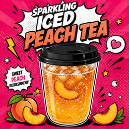 Sparkling Peach Iced Tea