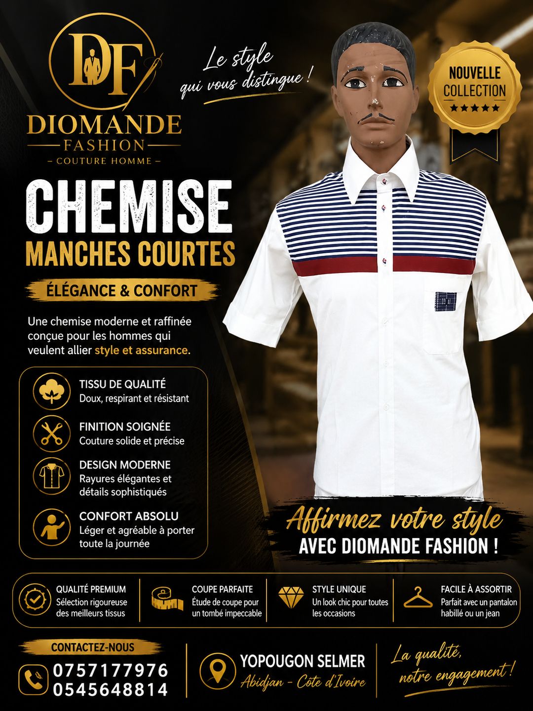 Chemise manche courte