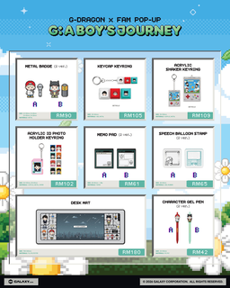 G-DRAGON x FAM POP-UP [G: A BOY'S JOURNEY] OFFICIAL MERCH