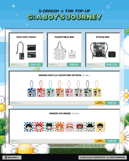 G-DRAGON x FAM POP-UP [G: A BOY'S JOURNEY] OFFICIAL MERCH