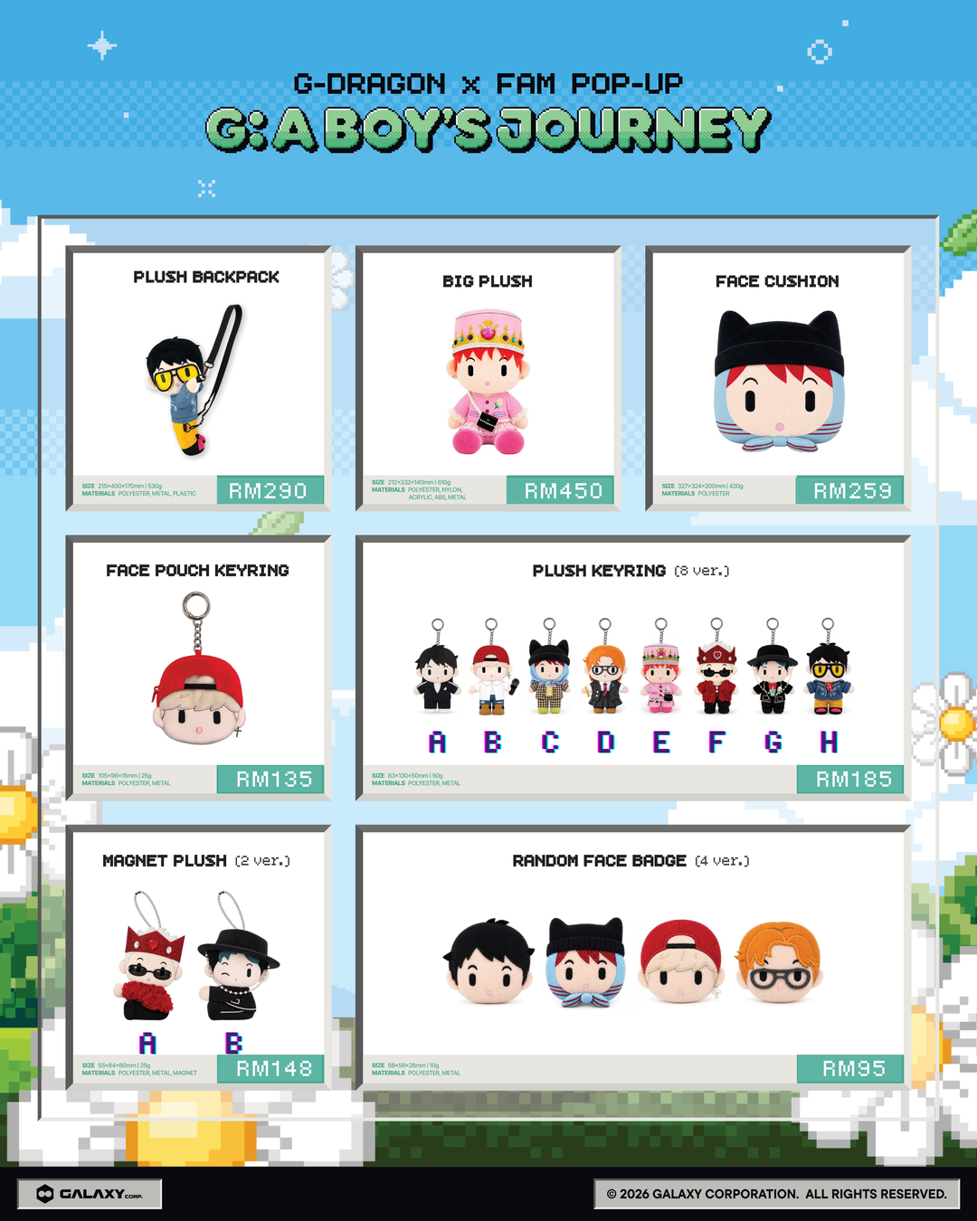 G-DRAGON x FAM POP-UP [G: A BOY'S JOURNEY] OFFICIAL MERCH