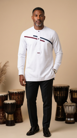 Chemise Africaine blanc M2