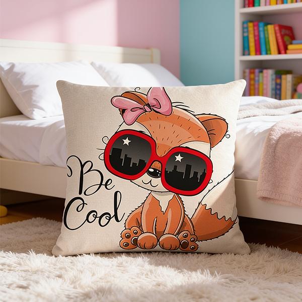 Kidsrock Cool Fox Cushion  (45 cm x 45 cm )_1