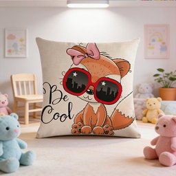 Kidsrock Cool Fox Cushion  (45 cm x 45 cm )