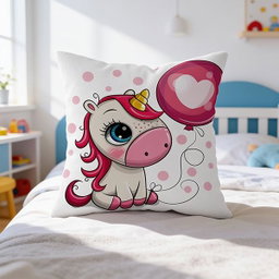 Kidsrock Unicorn Heart Cushion  (45 cm x 45 cm )