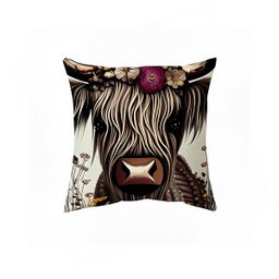 Kidsrock Highland Cow Cushion  (45 cm x 45 cm )