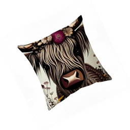 Kidsrock Highland Cow Cushion  (45 cm x 45 cm )