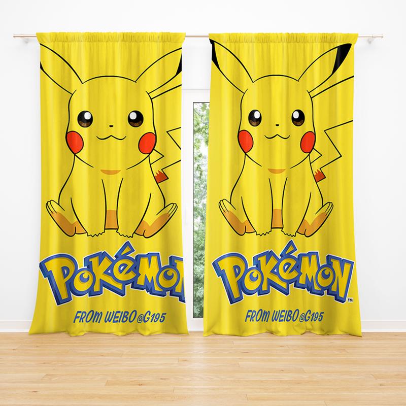 Kidsrock Classic Pokémon Pikachu Children’s Taped Curtain_1