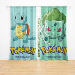 Kidsrock Pokémon Squirtle Children’s Taped Curtain