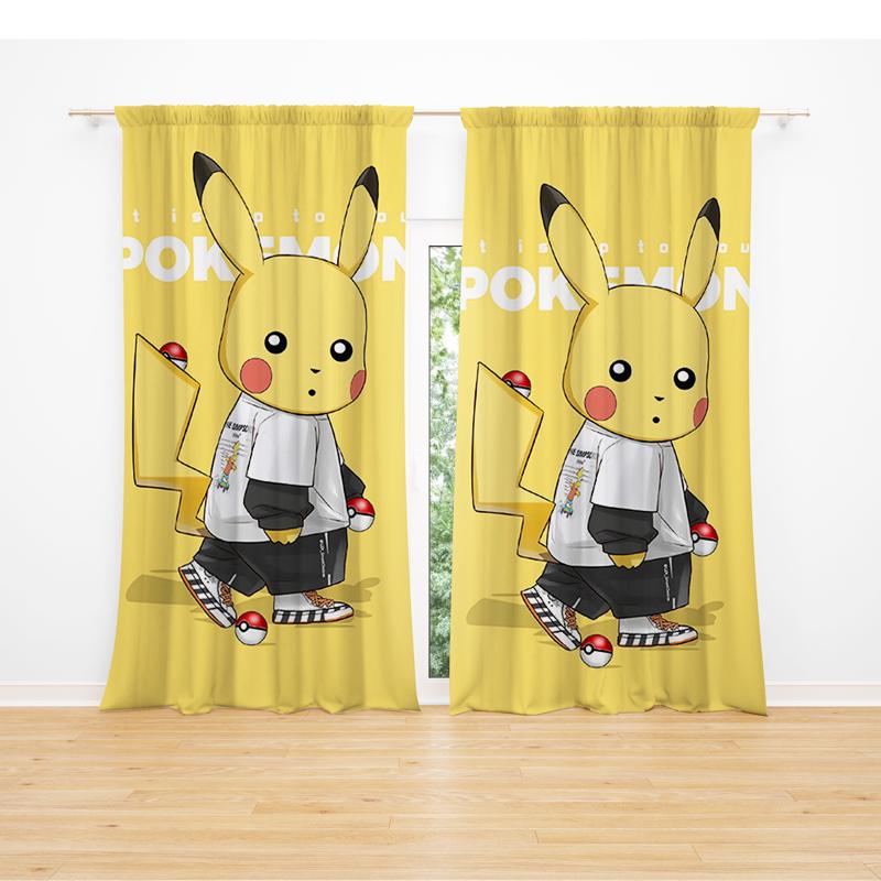 Kidsrock Pikachu Street Style Children’s  Taped Curtain_1