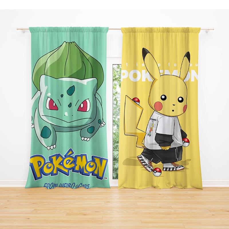 Kidsrock Pikachu Street Style Children’s  Taped Curtain_3