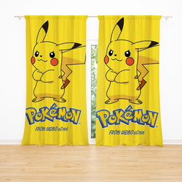 Kidsrock  Pikachu Children’s Taped Curtain