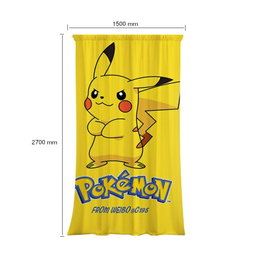 Kidsrock  Pikachu Children’s Taped Curtain