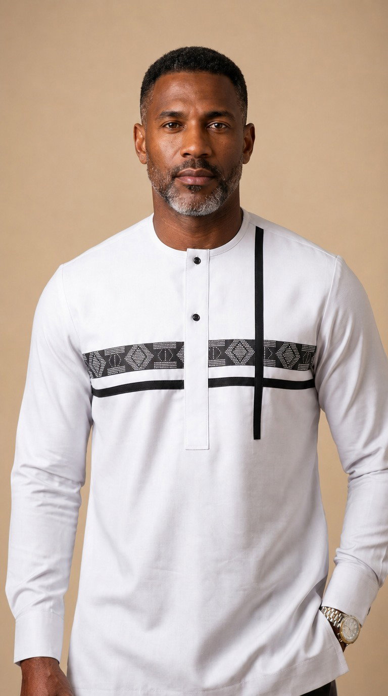 Chemise Africaine blanc M1