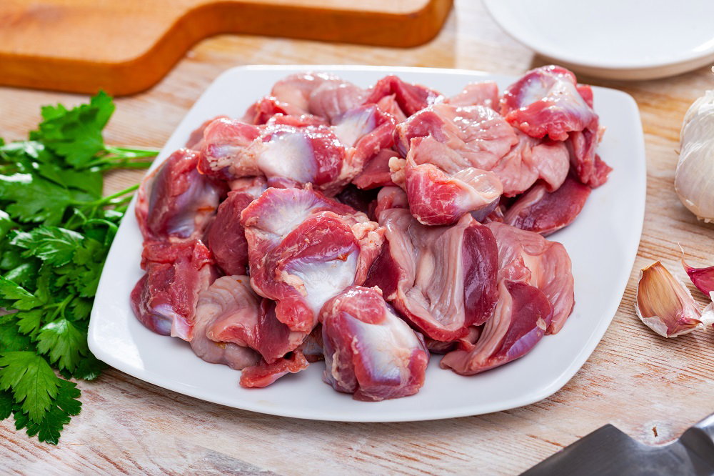 Gesier de poulet de chair locl