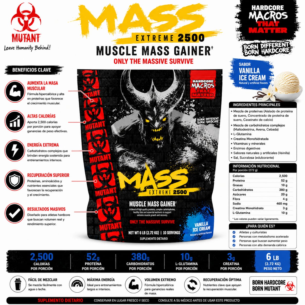 Mutant Mass Exteme 2500, (6 lb)_1