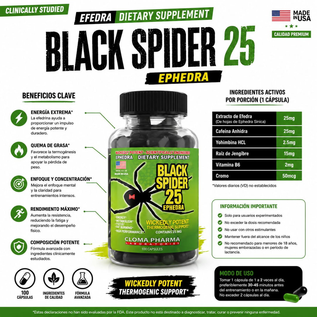 Black Spider 25 Ephedra