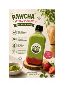 🍓 Pawcha – Ichigo (Strawberry Matcha)