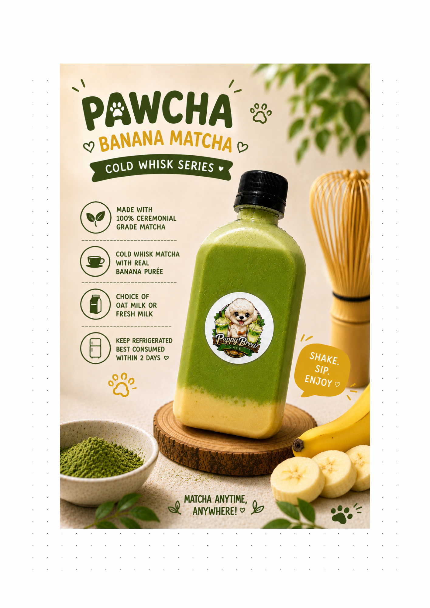 🍌 PAWCHA - Banana Matcha