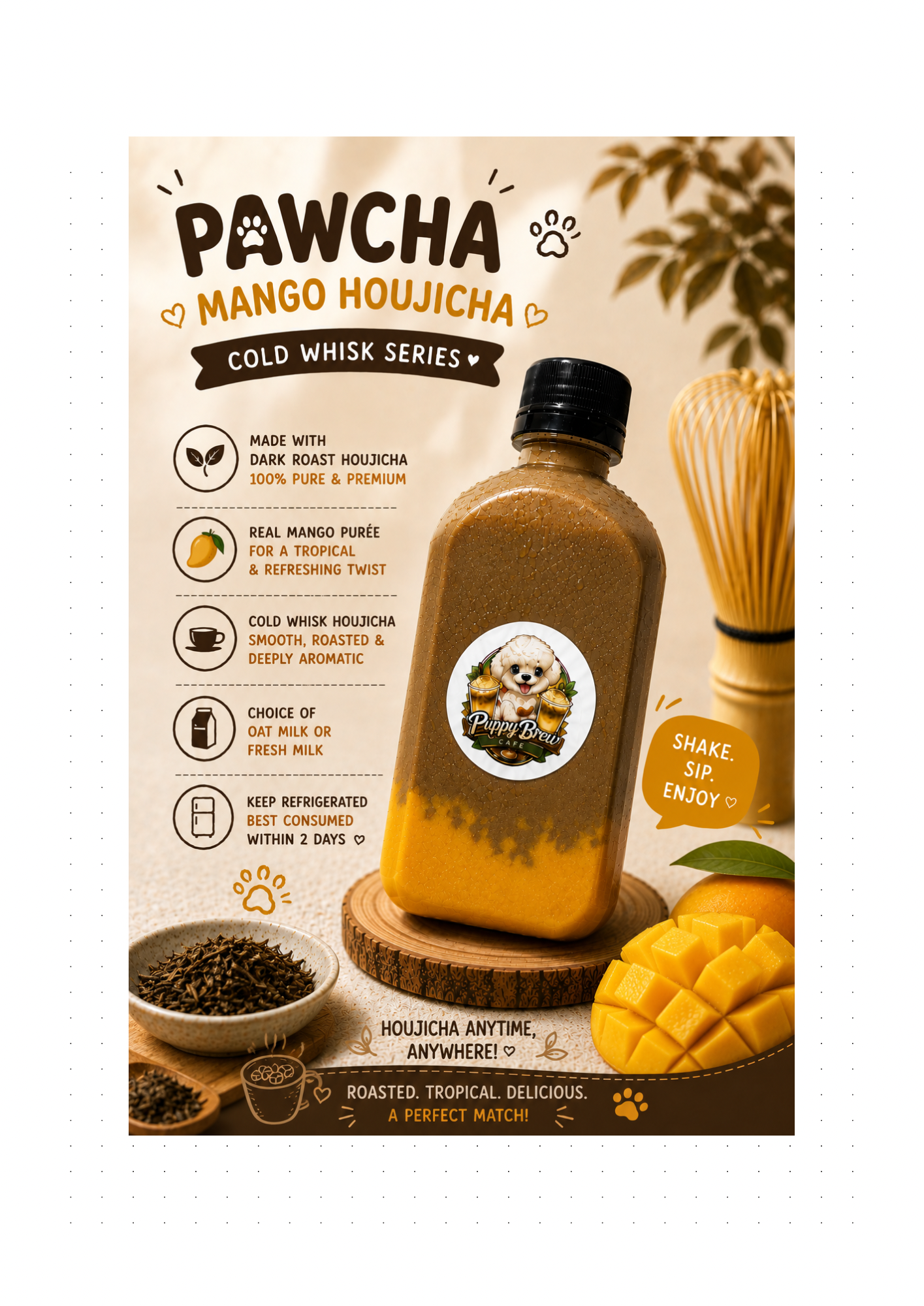  🥭 PAWCHA - Mango Houjicha 