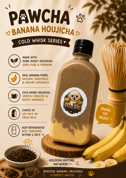 🍌 PAWCHA - Banana Houjicha