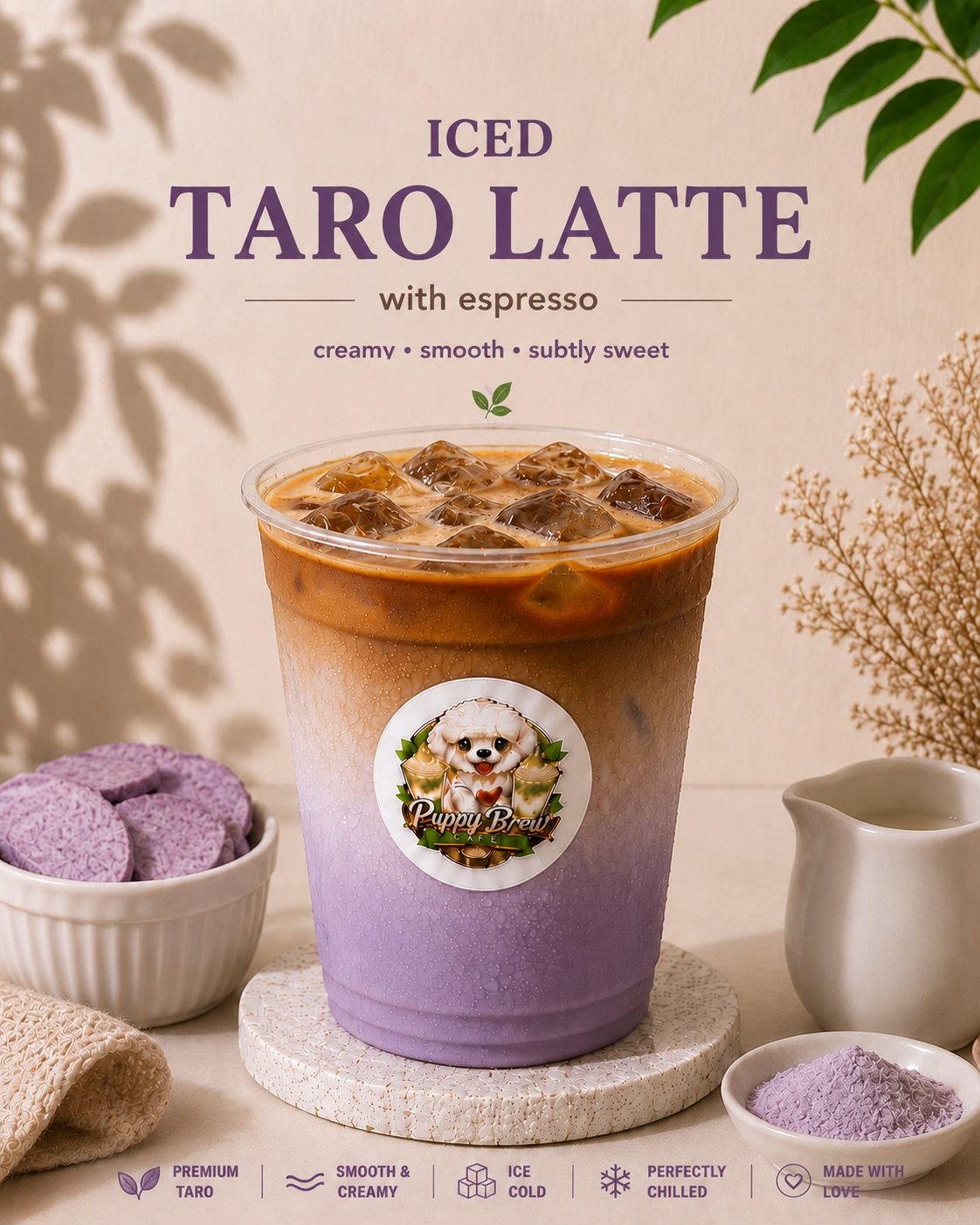Iced Taro Latte