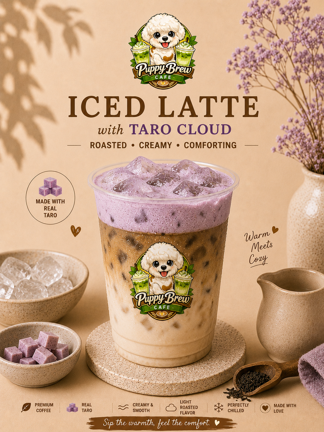 Ice Latte w taro cloud