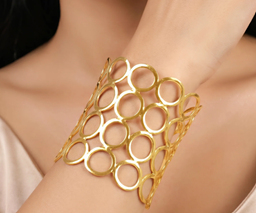   Anti-Tarnish Open Circle Statement Cuff | Bracelet | Adjustable Size