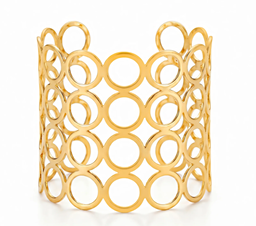   Anti-Tarnish Open Circle Statement Cuff | Bracelet | Adjustable Size