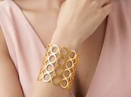   Anti-Tarnish Open Circle Statement Cuff | Bracelet | Adjustable Size