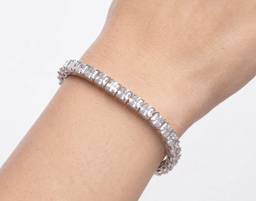  Anti-Tarnish Princess Crystal Tennis | Bracelet | Adjustable Size