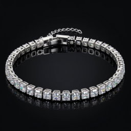  Anti-Tarnish Princess Crystal Tennis | Bracelet | Adjustable Size