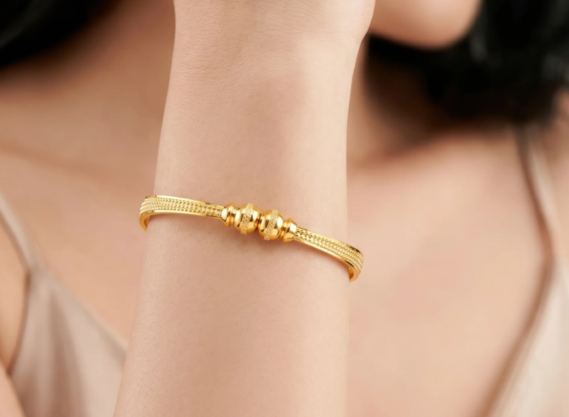  Anti-Tarnish Honeycomb Textured Kada | Bracelet | Adjustable Size_2