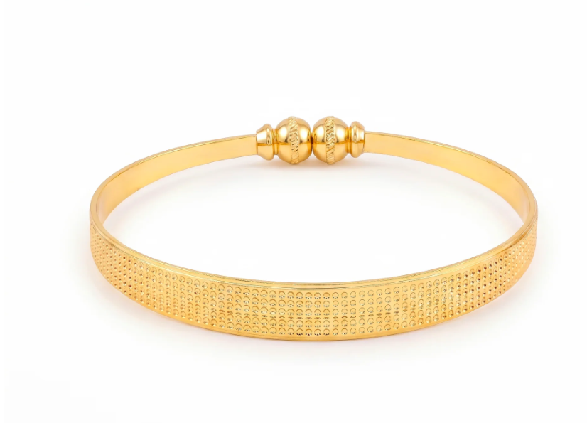  Anti-Tarnish Honeycomb Textured Kada | Bracelet | Adjustable Size_3