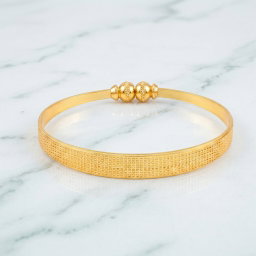  Anti-Tarnish Honeycomb Textured Kada | Bracelet | Adjustable Size