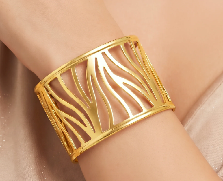  Anti-Tarnish Coral Branch Wide Cuff | Bracelet | Adjustable Size_4