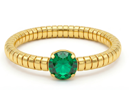  Anti-Tarnish Green Stone Bangle | Bracelet | Adjustable Size