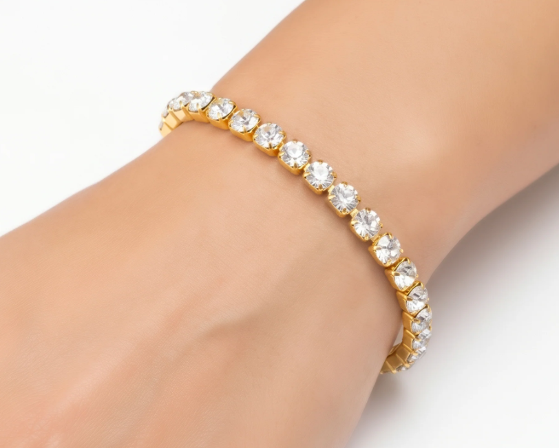  Anti-Tarnish Stretch Tennis | Bracelet | Adjustable Size_4