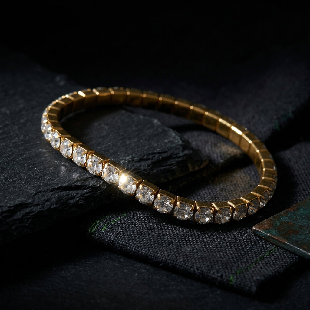  Anti-Tarnish Stretch Tennis | Bracelet | Adjustable Size_0